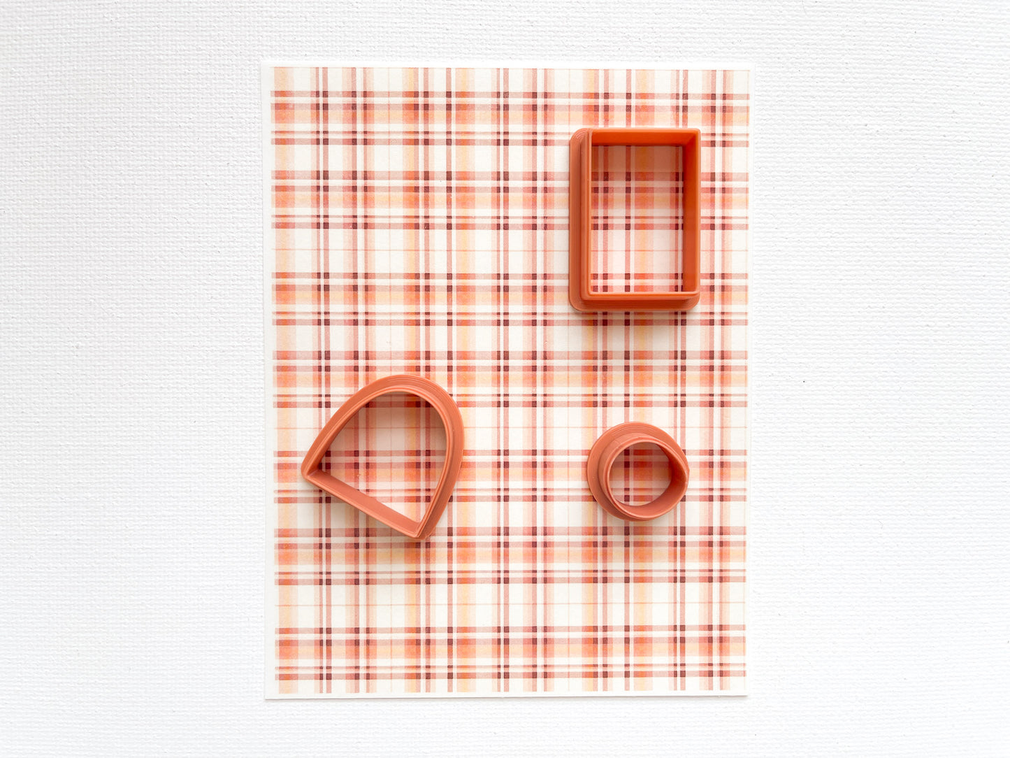 Transfer Sheet for Polymer Clay, Fall Plaid Pattern