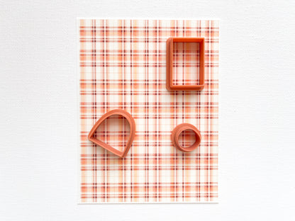 Transfer Sheet for Polymer Clay, Fall Plaid Pattern