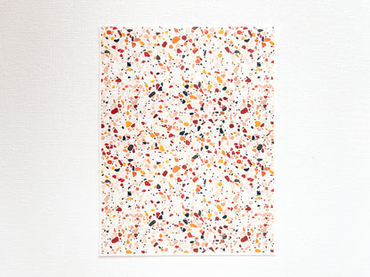 Transfer Sheet for Polymer Clay, Fall Terrazzo Mosaic Pattern