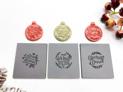 Embossing Texture Mat for Polymer Clay / Christmas