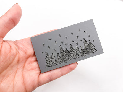 Embossing Texture Mat for Polymer Clay, Christmas Trees