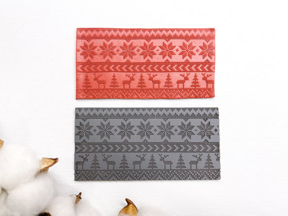 Texture Mat for Polymer Clay, Winter Knit Pattern