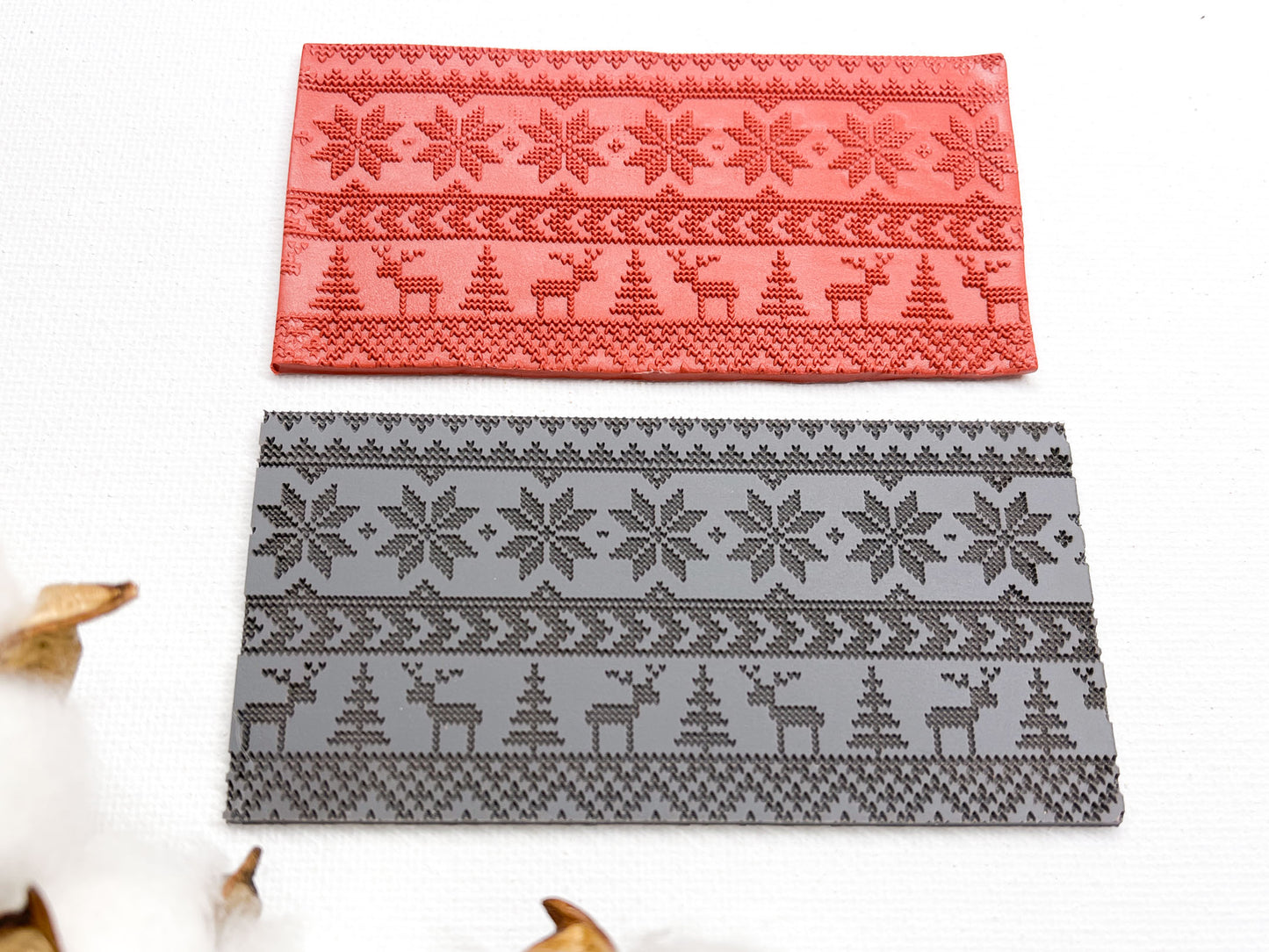 Texture Mat for Polymer Clay, Winter Knit Pattern