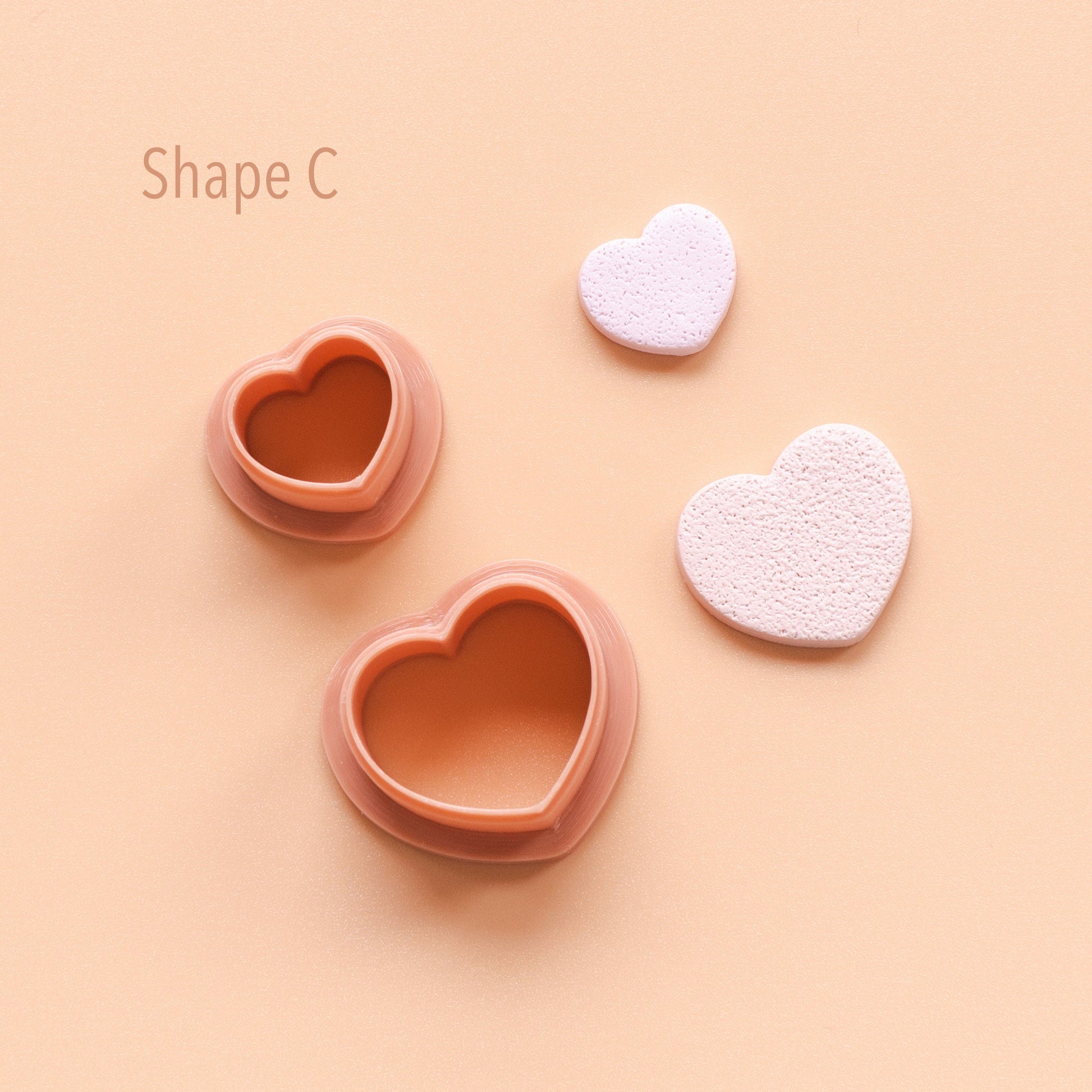Heart Pattern Polymer Clay Cutter Set