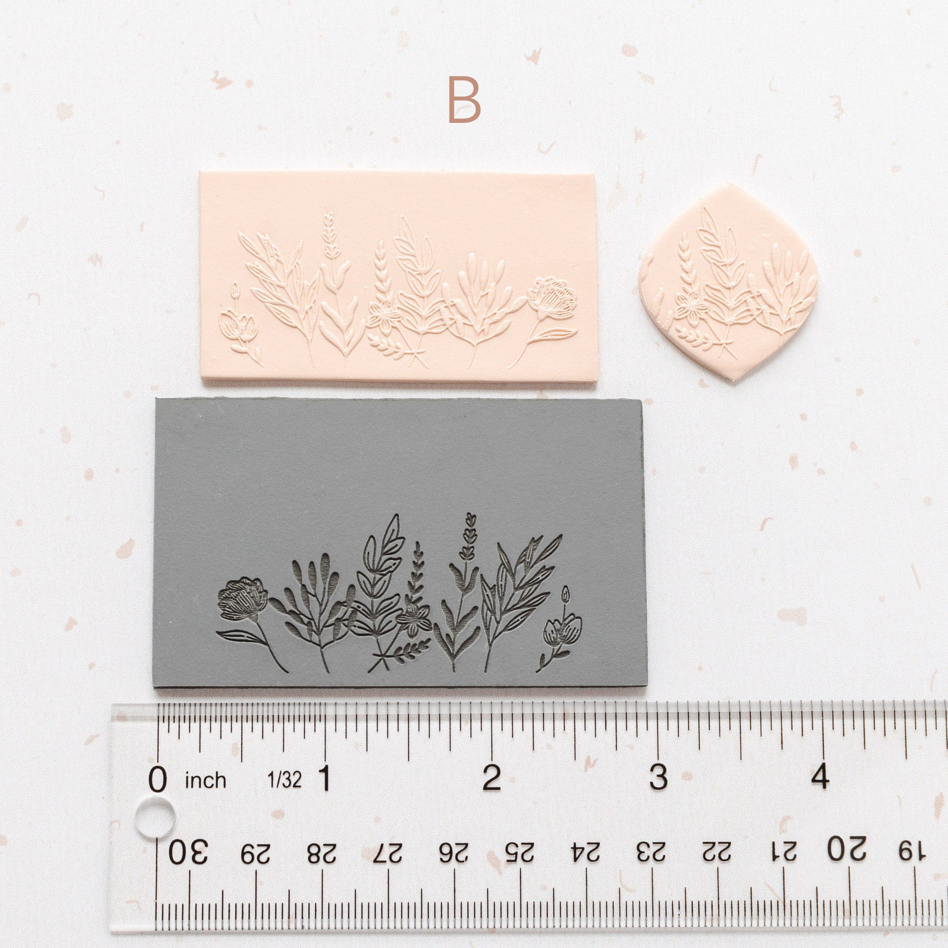 Polymer Clay Texture Mat Roses Flowers Botanical Texture Sheet